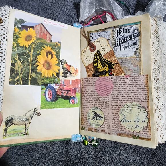 "Victorian Girl" Junk Journal-Hard Cover 8.5in x 6in x 1.5in 114 pages - Picture 6 of 13